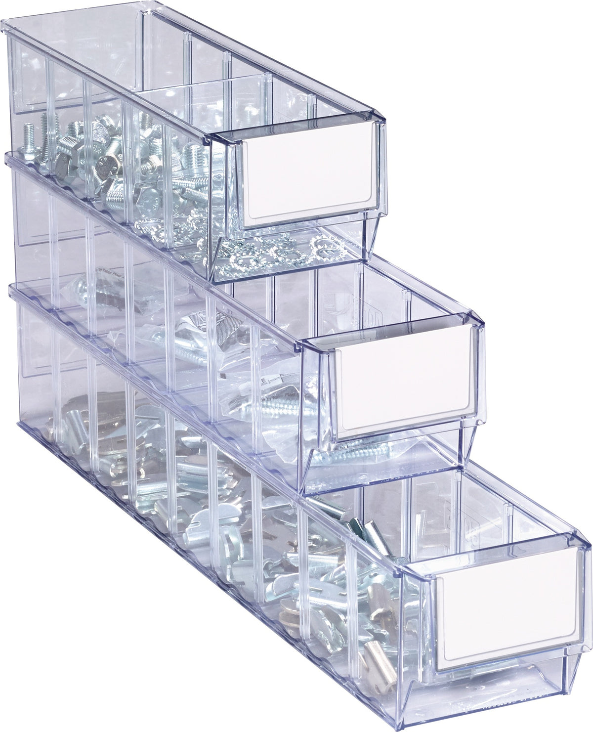 TECWERK Regalkasten 300x91x81 mm rot PP – 30 Stück, Trennwände, Auszugssperre
