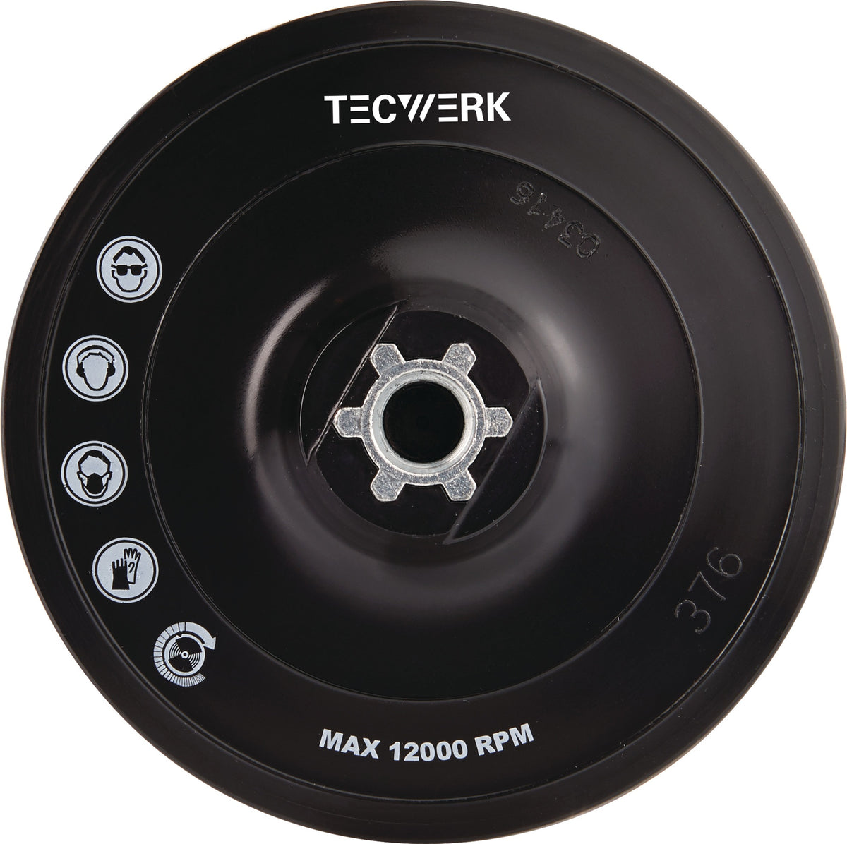 TECWERK Stützteller Ø 115 mm M14 kletthaftend – mittelhart für Winkelschleifer
