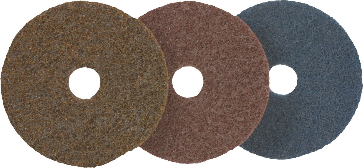TECWERK Schleifvliesscheibe Ø115 mm medium rot vorgestanzt – 10 Stück für Edelstahl und Stahl