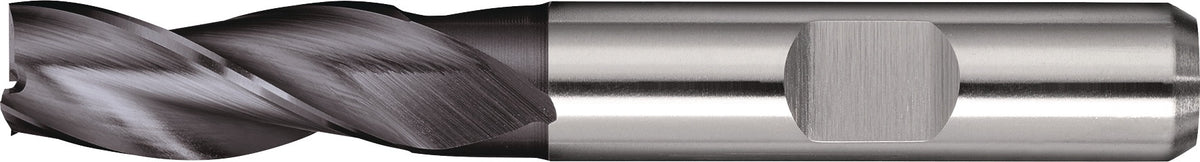 TECWERK Bohrnutenfräser DIN 844 Typ N Ø7 mm HSS-Co8 TiCN 3 Schneiden lang