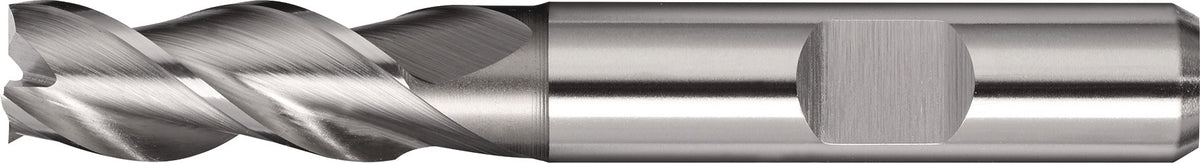 TECWERK Bohrnutenfräser DIN 844 Typ W HSS-Co8 Ø2 mm – 3 Schneiden, kurz, für NE-Metalle