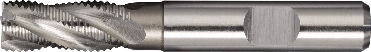 TECWERK Schaftfräser DIN 844 Typ HR Ø25 mm HSS-Co5 TiCN-beschichtet Vierschneider
