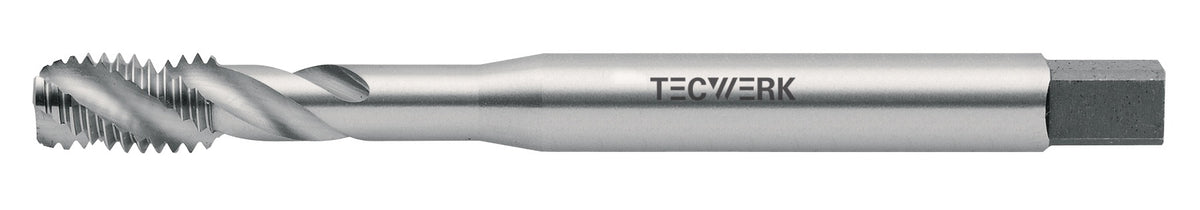 TECWERK Maschinengewindebohrer DIN 371C M3x0,5 mm HSS-Co 6H für Sacklochgewinde