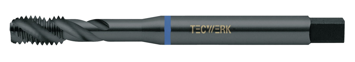 TECWERK Maschinengewindebohrer DIN 371C VA M3x0,5 HSS-Co nitriert und vaporisiert 6H
