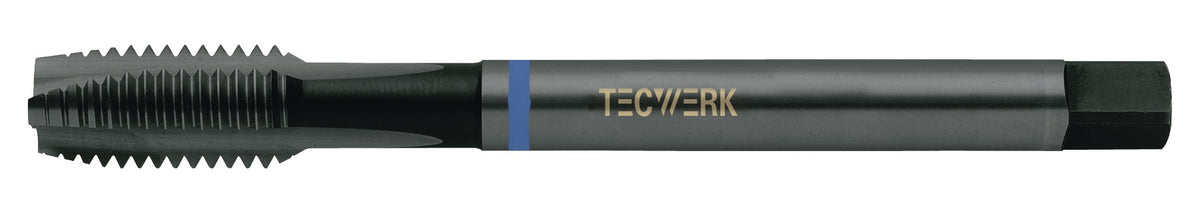 TECWERK Maschinengewindebohrer DIN 371B VA M3x0,5 mm HSS-Co nitriert und vaporisiert 6H