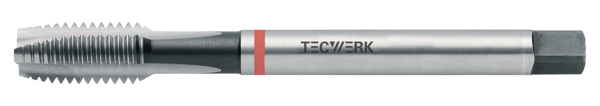 TECWERK Maschinengewindebohrer DIN 371B H M3x0,5mm HSS-Co 6H für Durchgangsgewinde