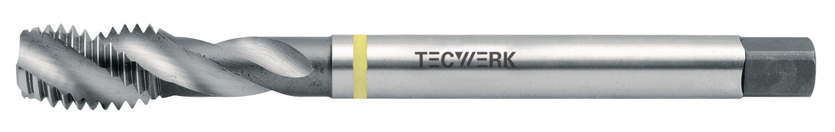 TECWERK Maschinengewindebohrer DIN 371C AL M3x0,5 mm HSS-Co 6H – für Sacklochgewinde