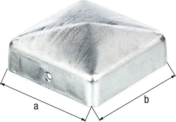 GAH Pfostenkappe 70x70 mm eckig flache Form feuerverzinkt für Holzpfosten