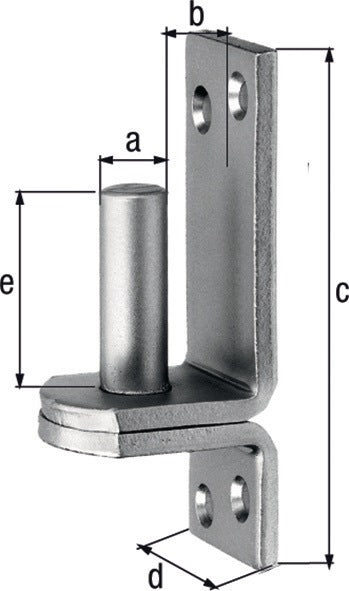 GAH Kloben auf Platte 13x10 mm aus Edelstahl – DI-Haken mit 4 Löchern