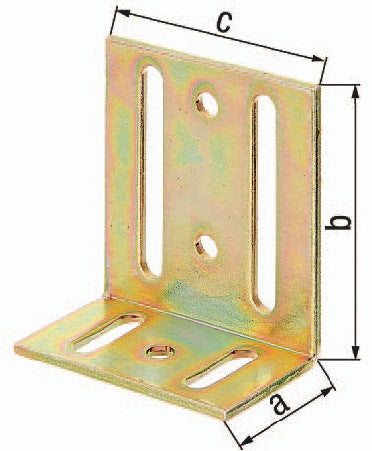 GAH Verstellwinkel 40 x 77 mm, Stahl roh verzinkt, mit Langloch