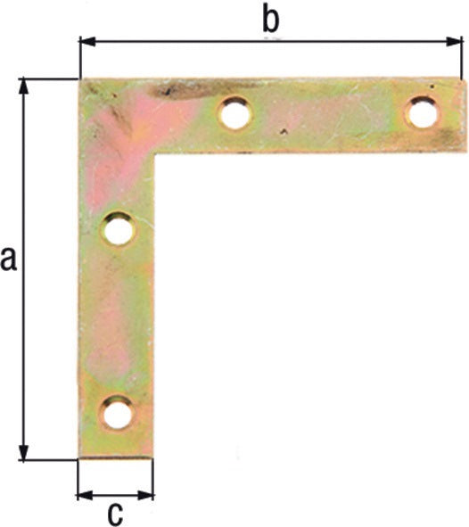 GAH Möbelwinkel 60 x 60 mm, Stahl galv. gelb verzinkt – 50 Stück