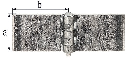 GAH Scharnier 40x60mm Stahl roh 5mm zum Anschweißen