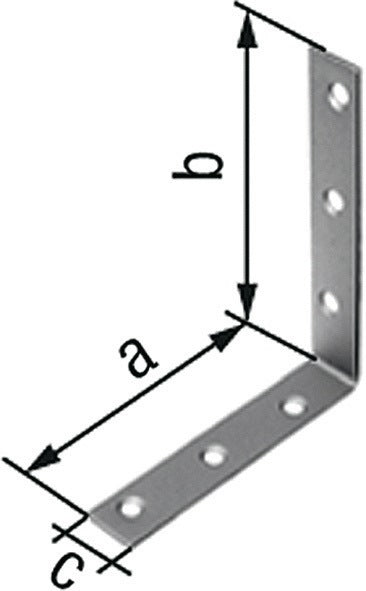 GAH Stuhlwinkel 100 x 100 mm Edelstahl 2 mm, 25 Stück – mit versenkten Schraublöchern