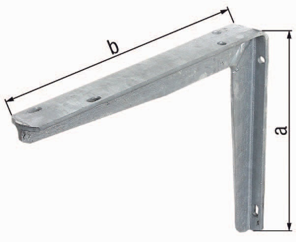 GAH Konsole Stahl roh feuerverzinkt 250x200 mm Tragfähigkeit 225 kg