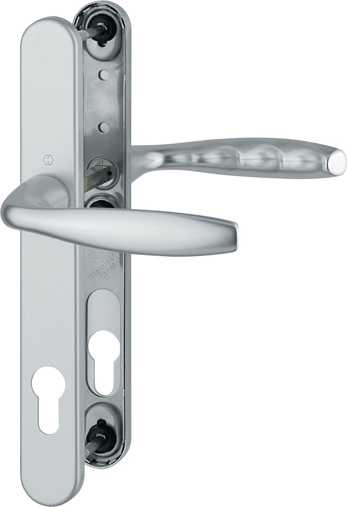 HOPPE Profil-Garnitur NY 1810/3346 Alu F1 PZ für Türstärke 57-62 mm