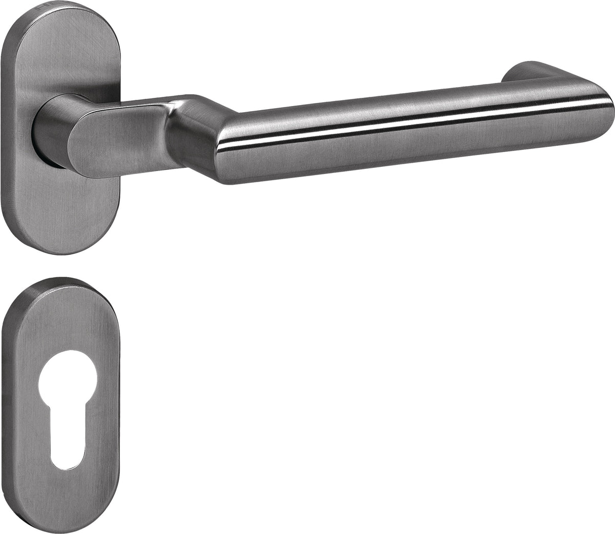 HEWI Profiltürgarnitur 162XAH03.647 Edelstahl PZ-PZ Wechselgarnitur für Türstärke 38,1-48 mm