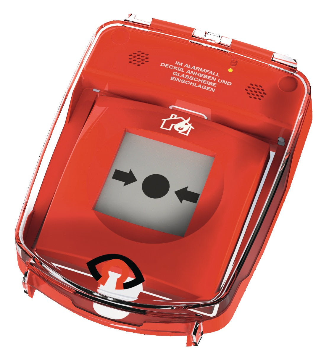 GFS Schutzhaube e-Cover für Druckknopfmelder, rot, Kunststoff, ohne Öffnungsalarm