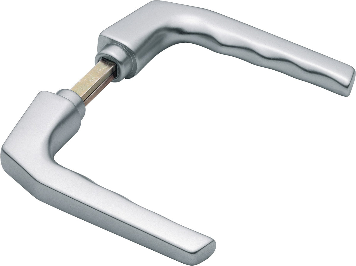 HOPPE Türdrückerpaar Frankfurt 117L Aluminium F2 ohne Rosetten Vierkant 8 mm