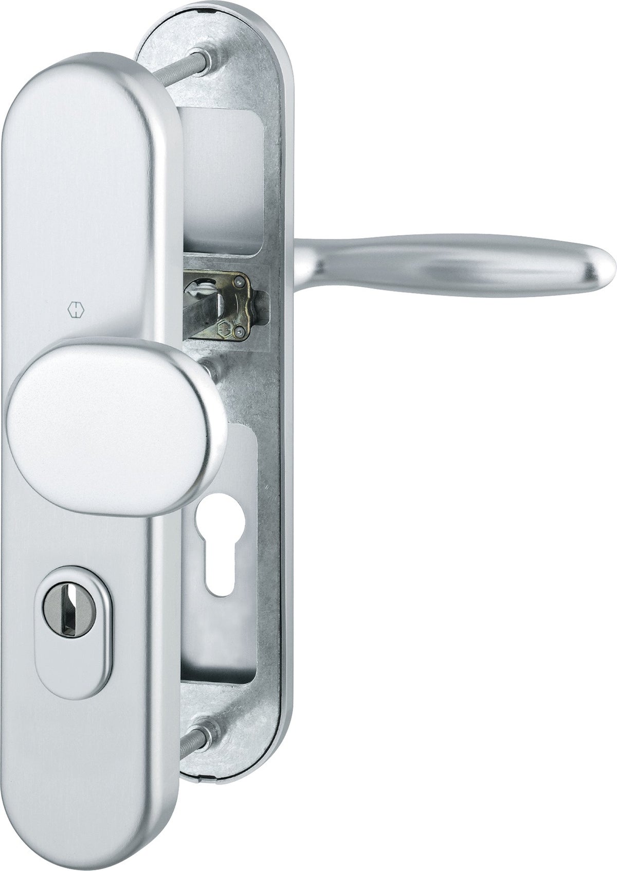 HOPPE Schutzwechselgarnitur Verona 86G Aluminium ES 1 mit Zylinderabdeckung