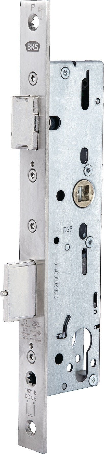 BKS Panik-Rohrrahmen-Einsteckschloss B 1821 B – DIN L/R, 9 mm Vierkant, EN 1125