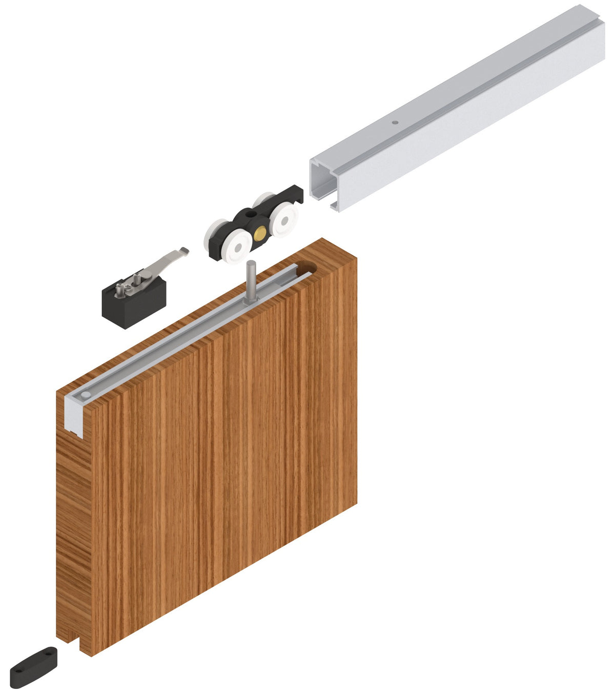 HELM Schiebetürsystem 140 ME-A Komplettset für Holztüren bis 140 kg, 2100 mm