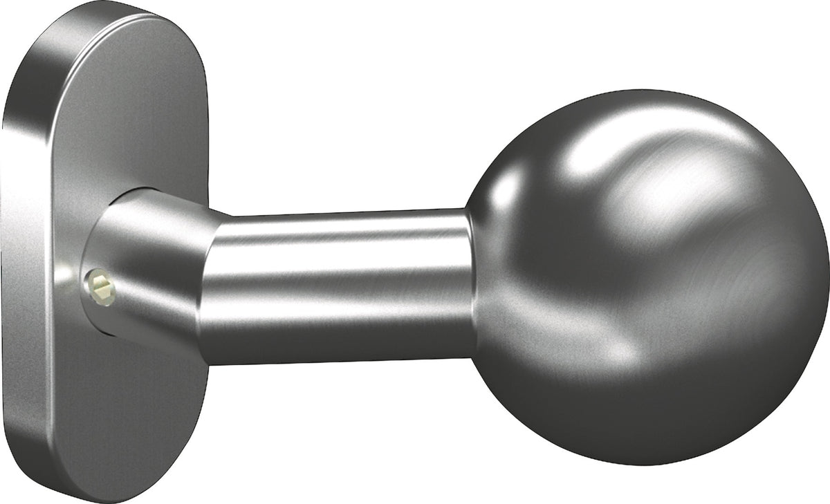 OGRO Profiltürknopf 3548V/6620 AL – Fester Kugelknopf, Aluminium F1, DIN links/rechts