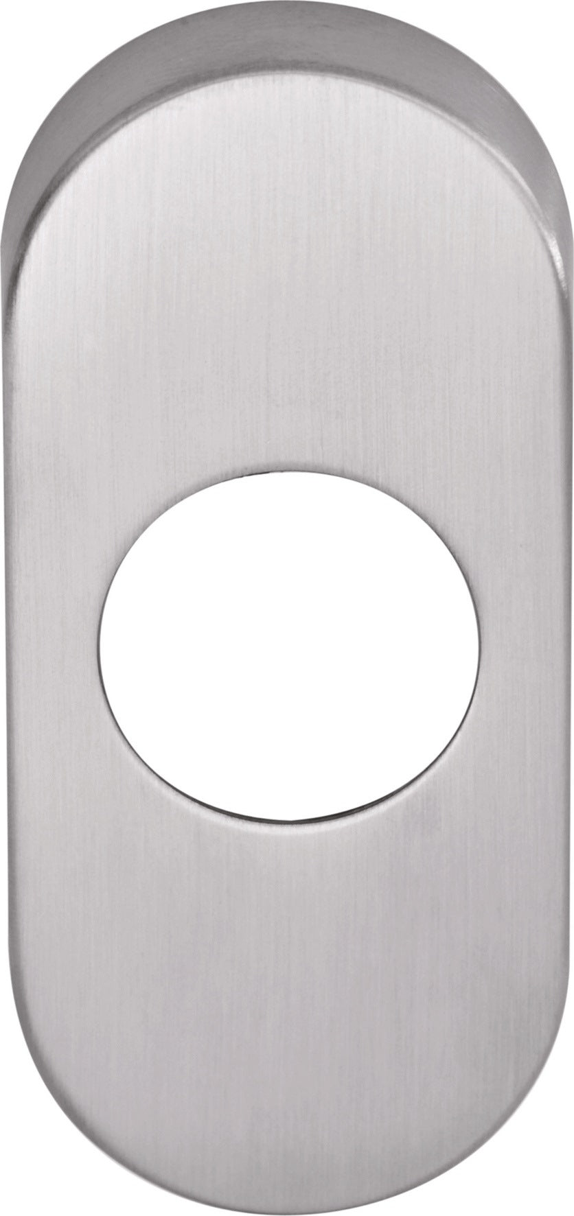 OGRO Drückerrosette 6621 oval Edelstahl Satino 9 mm – verdeckte Verschraubung