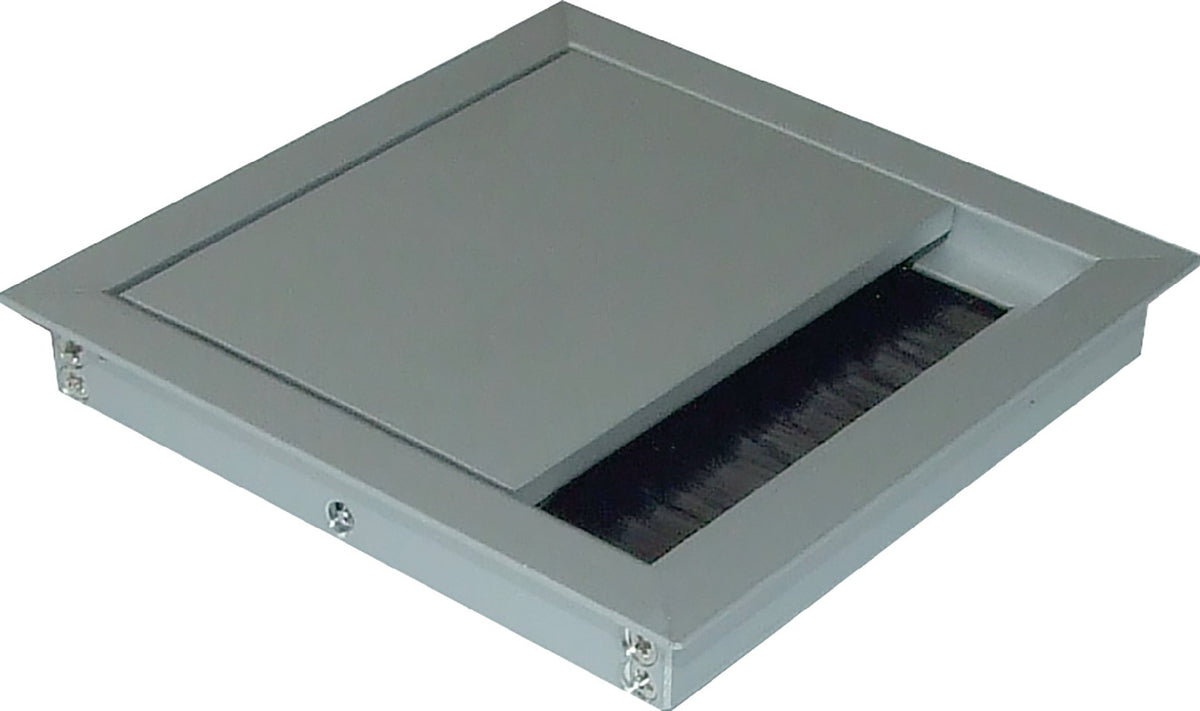 BMB Kabeldurchführung Exit G11S Aluminium silber eloxiert 100 x 100 mm mit Klappdeckel