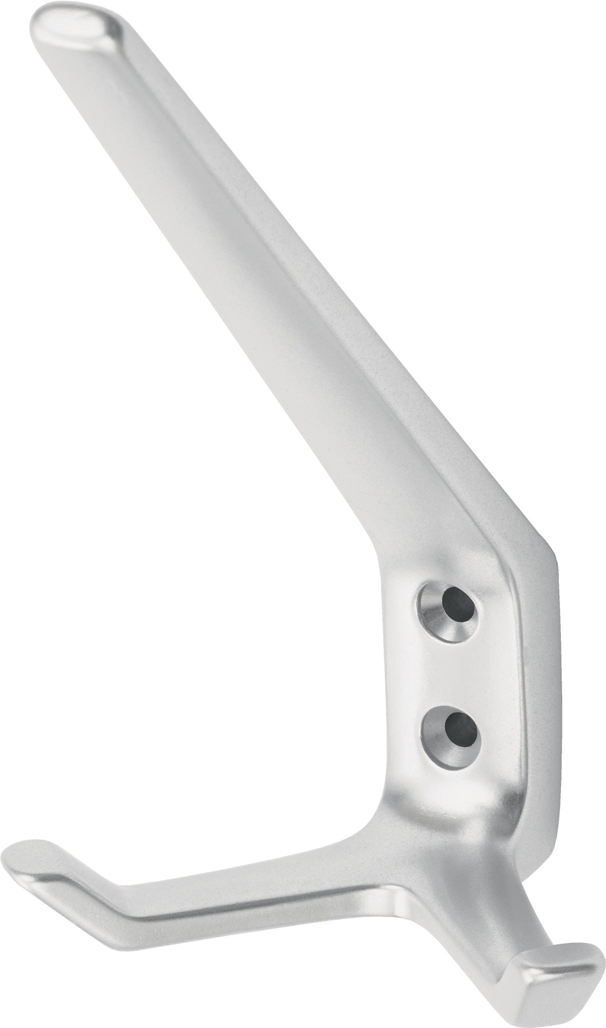 HERMETA Huthaken 0032 zweifach Aluminium silberfarbig eloxiert Höhe 127 mm