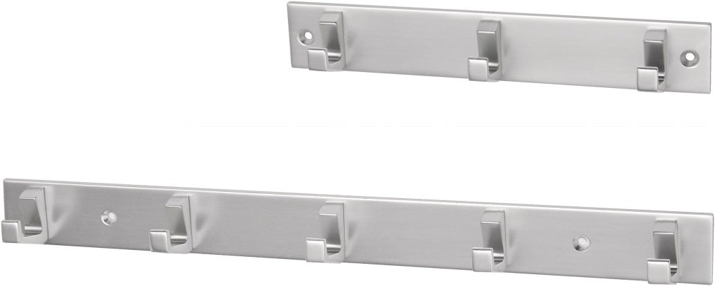 HERMETA Handtuchhakenleiste 3 Haken Aluminium silberfarbig eloxiert 210 mm