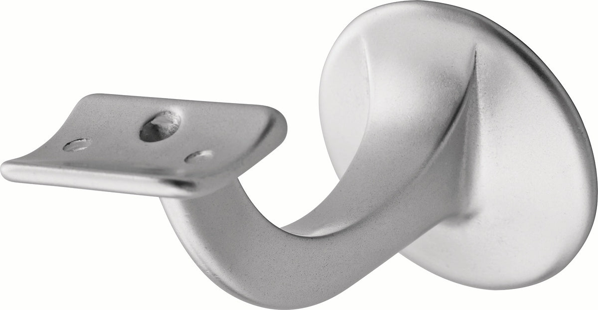 HERMETA Handlaufträger 3506 Aluminium silberfarbig eloxiert, gewölbte Auflage, Wandplatte 56 mm