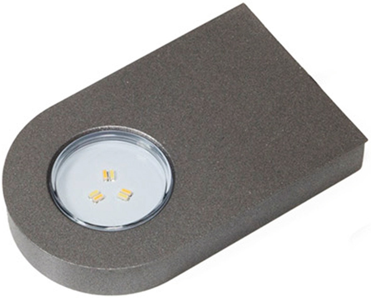 L&S Anbauleuchte Glaspoint Warmweiß oder Emotion 12 V 0,8 W Edelstahlfarben