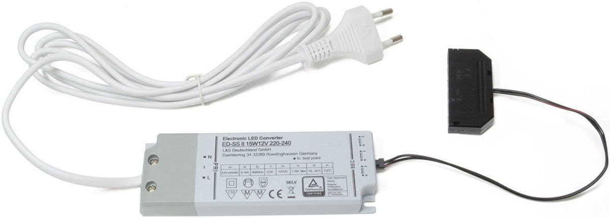 L&S LED-Konverter 230 V auf 12 V, 15 W, 6-fach Verteiler für Möbelbeleuchtung
