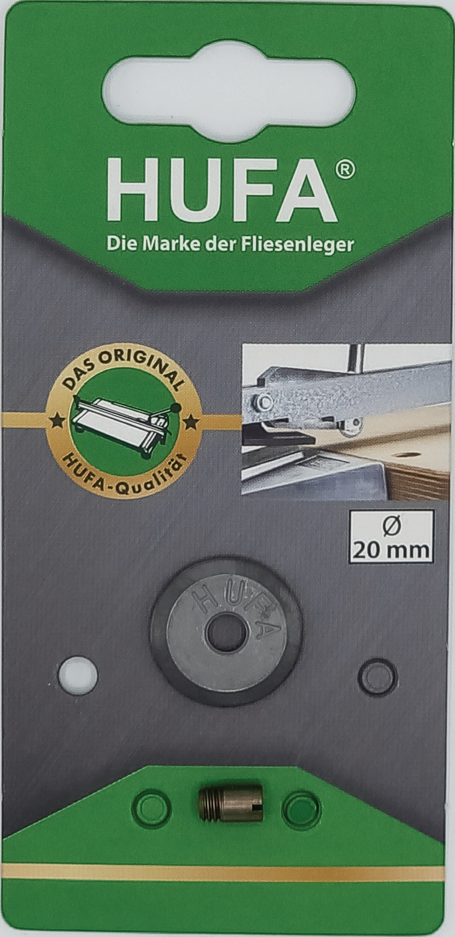 Schneidrädchen D20xB5,0xS3,0mm Hartmetall HUFA für Fliesenschneidmaschinen