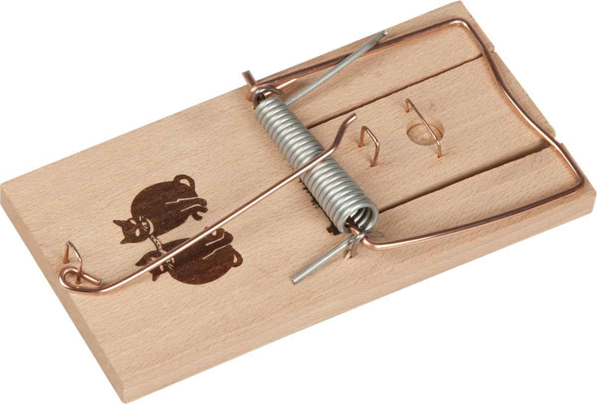 Schlagfalle Mausefalle 95x50mm FREUND VICTORIA aus Buchenholz mit Holzwippe