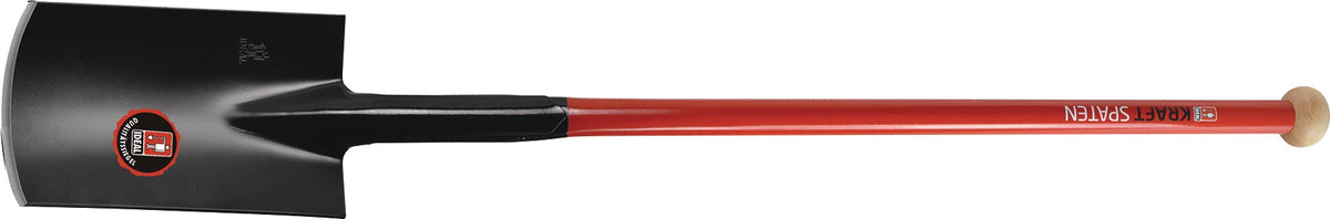 IDEAL Kraftspaten Gr.2 280x190/180 mm mit Stahlrohrstiel und Hartholzknauf – robust für Rodungsarbeiten