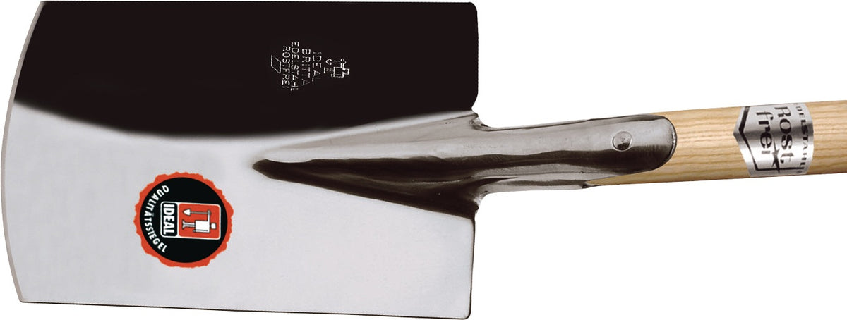 IDEAL Damenspaten BRITTA 250x165/160 mm Gr.0 Edelstahl rostfrei mit Eschen-T-Stiel 850 mm
