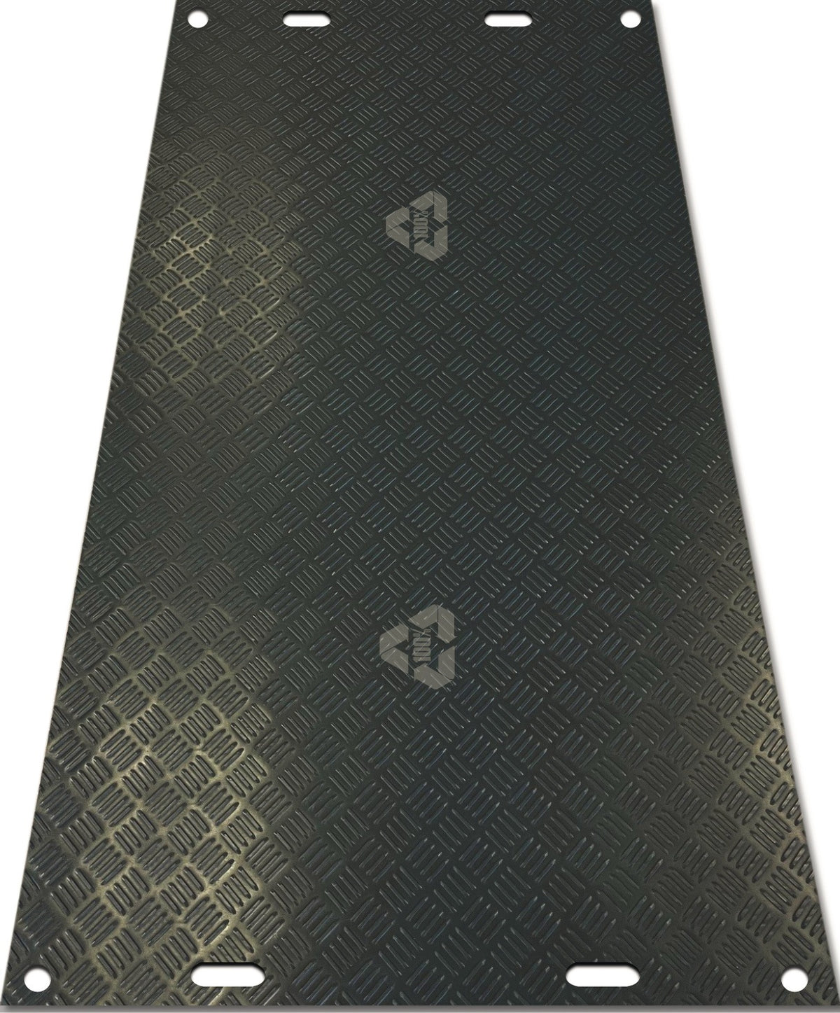 DANREC Bodenschutzmatte 2000x1000x10 mm aus recyceltem PE – rutschhemmend, 3 t Tragkraft