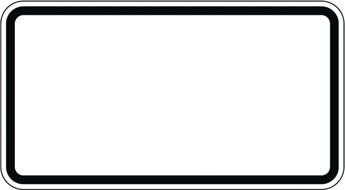 ADCO Zusatzzeichen Rechteck 231x420 mm RA1 – Verkehrsschild ohne Text