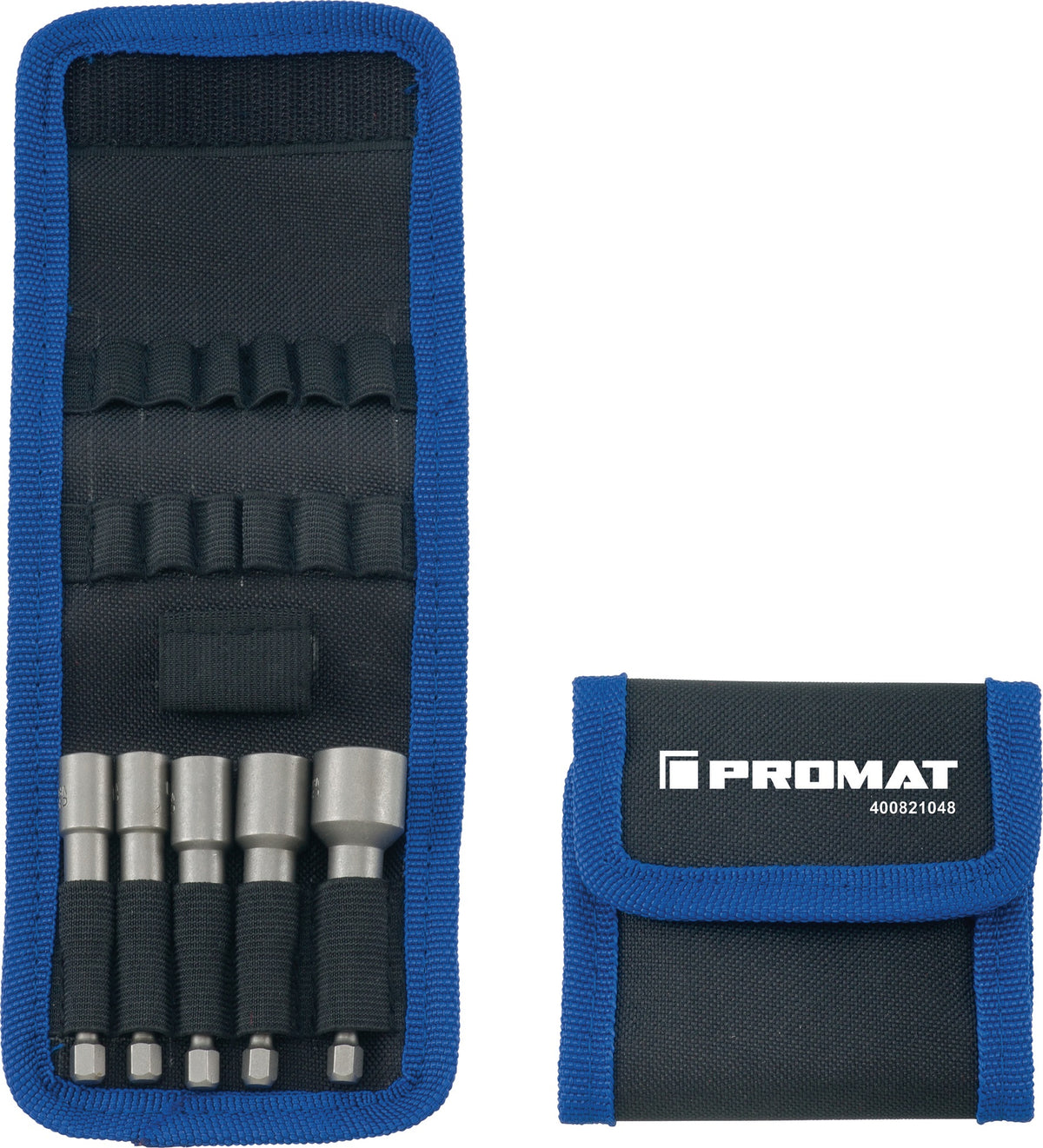 PROMAT Steckschlüsselsortiment 5-teilig SW 6/7/8/10/13 mm Antrieb 1/4″ 6-Kant E6,3