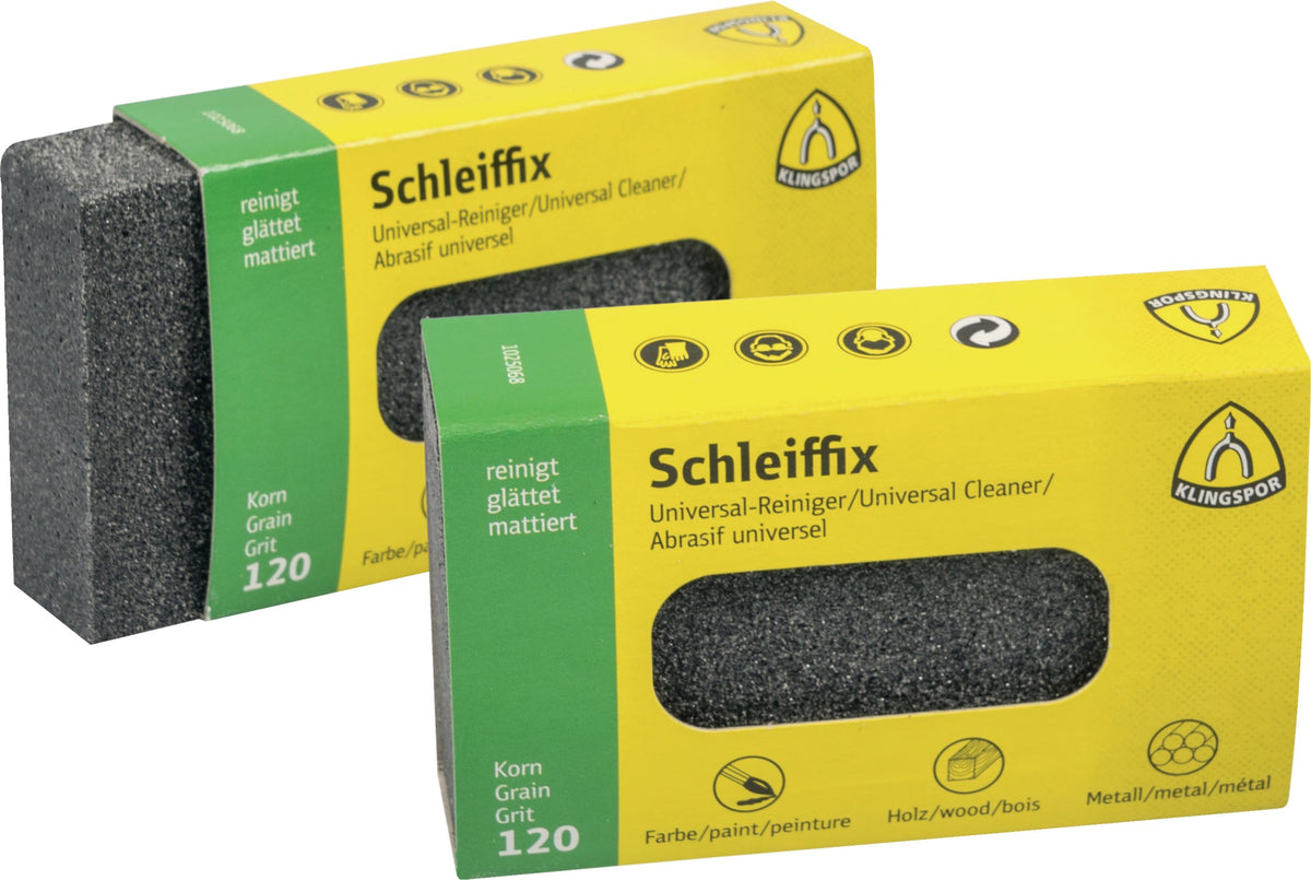 KLINGSPOR Handschleifblock Schleiffix 80x50mm K60 grob – vierseitig beschichtet