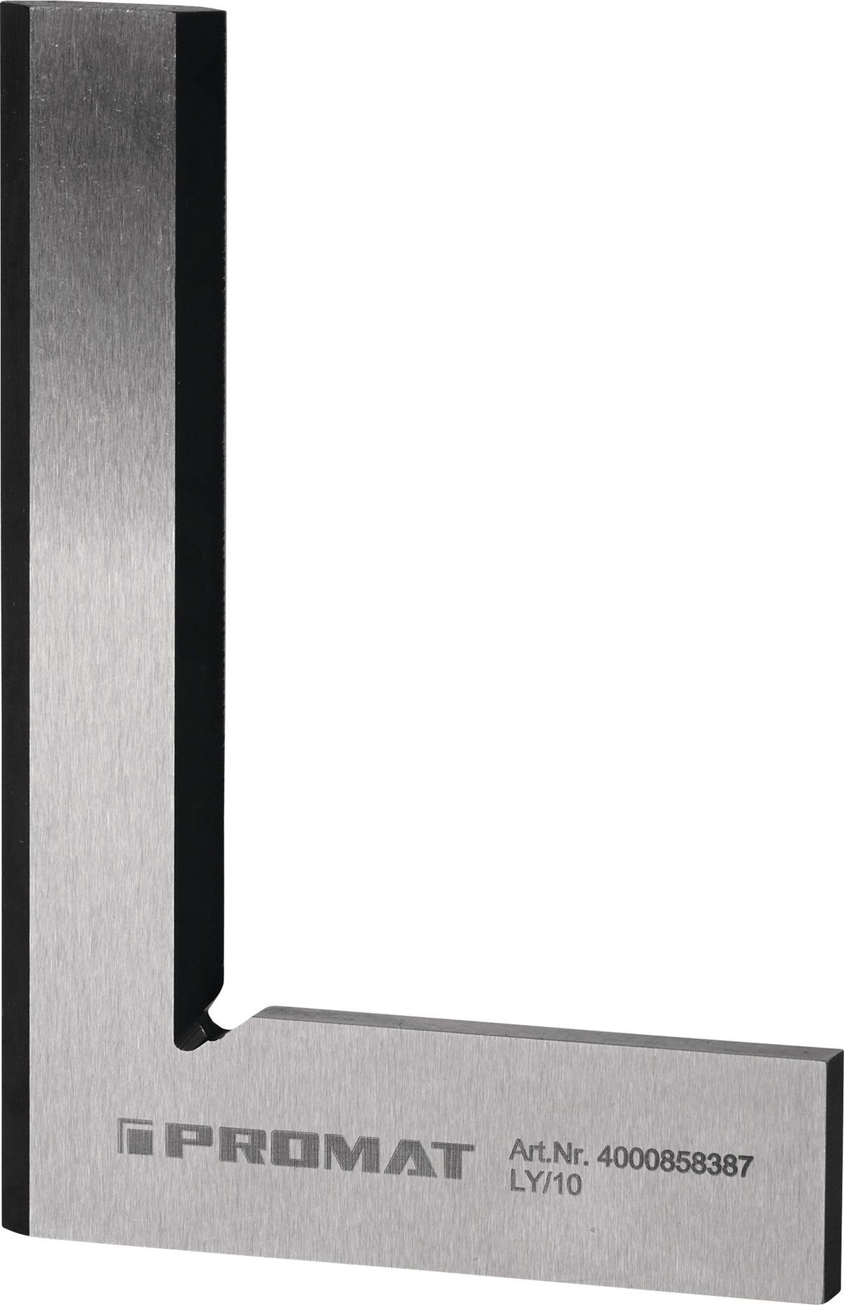 PROMAT Haarwinkel DIN 875/00 – Präzisionswinkel 150 x 100 mm, Spezialstahl, fein geschliffen