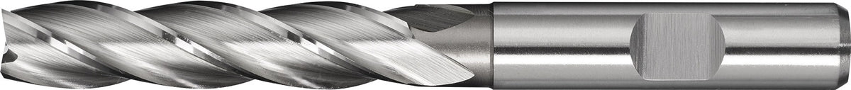PROMAT Schaftfräser DIN 844 Typ N Ø 3 mm HSS-Co8 Vierschneider lang für Stahl und Guss