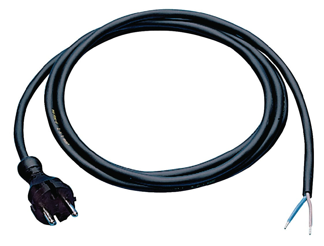JÄGER DIREKT Anschlussleitung H05VV-F 3x1,5mm² 3m mit Winkelstecker – Schwarz für Innenbereiche