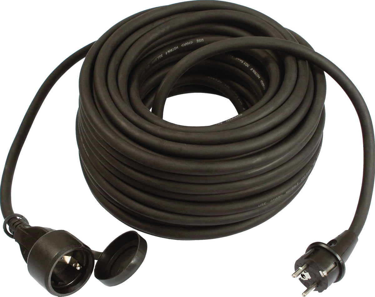 WEINGÄRTNER Verlängerungskabel 16 A 230 V 3G1,5 mm² 5 m IP44 – Gummi-Verlängerung H07RN-F