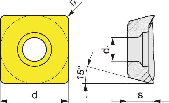PROMAT Wendeschneidplatte SDMT 120508SR-M PMK30 – 10 Stück für mittlere Fräsbearbeitung