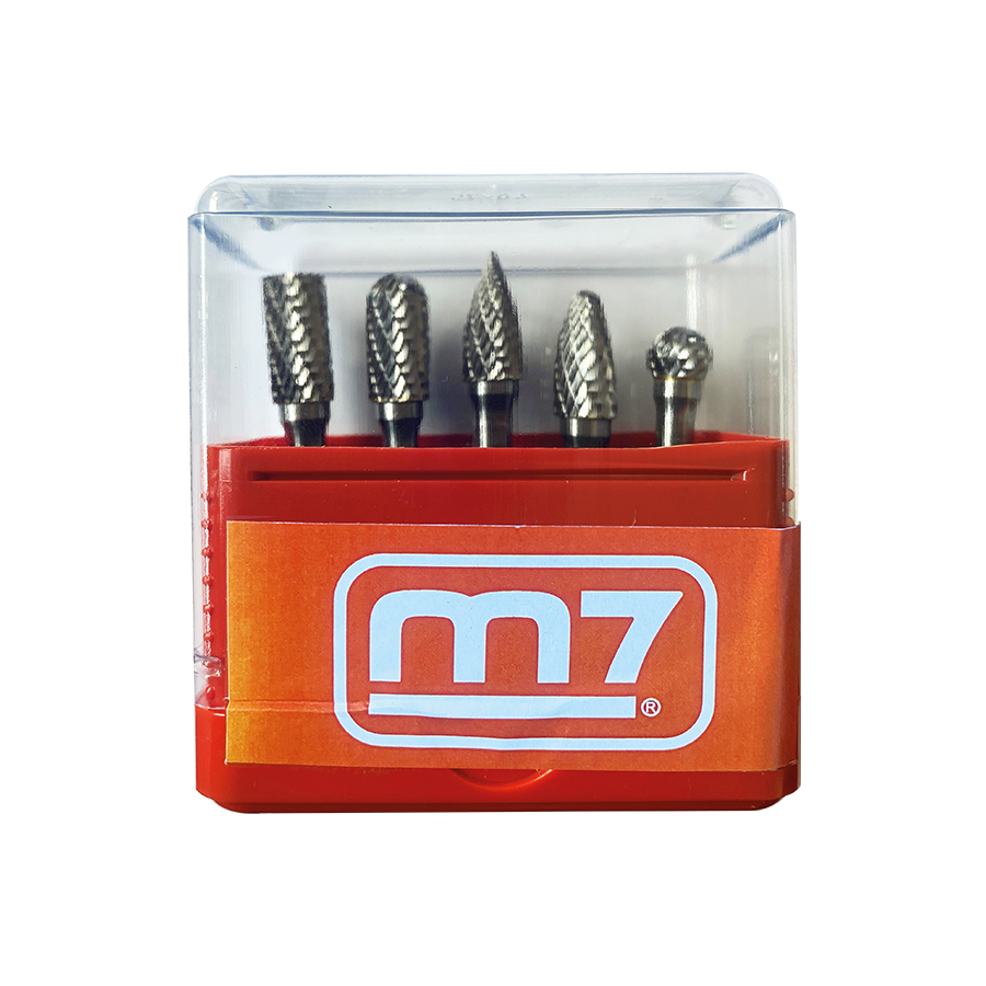 M7 Power-Werkzeuge - 5-teiliger Hartmetall-Frässtifte-Satz QB92005