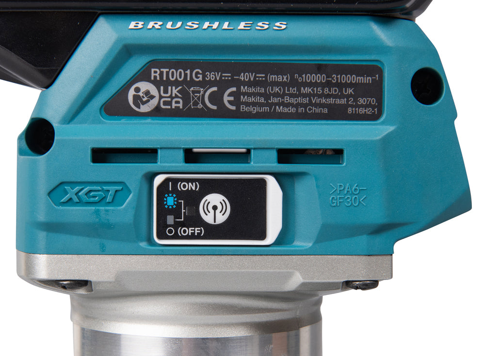 Makita Akku-Multifunktionsfräse – staubarm, präzise & kabellos mit AWS - RT001GZ10