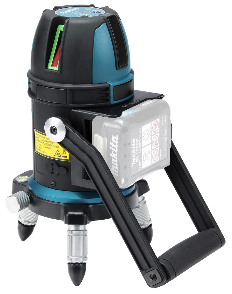 Makita Akku-Multilinienlaser – grüne Linien, selbstnivellierend, IP54 & 28 h Laufzeit - SK312GDZ
