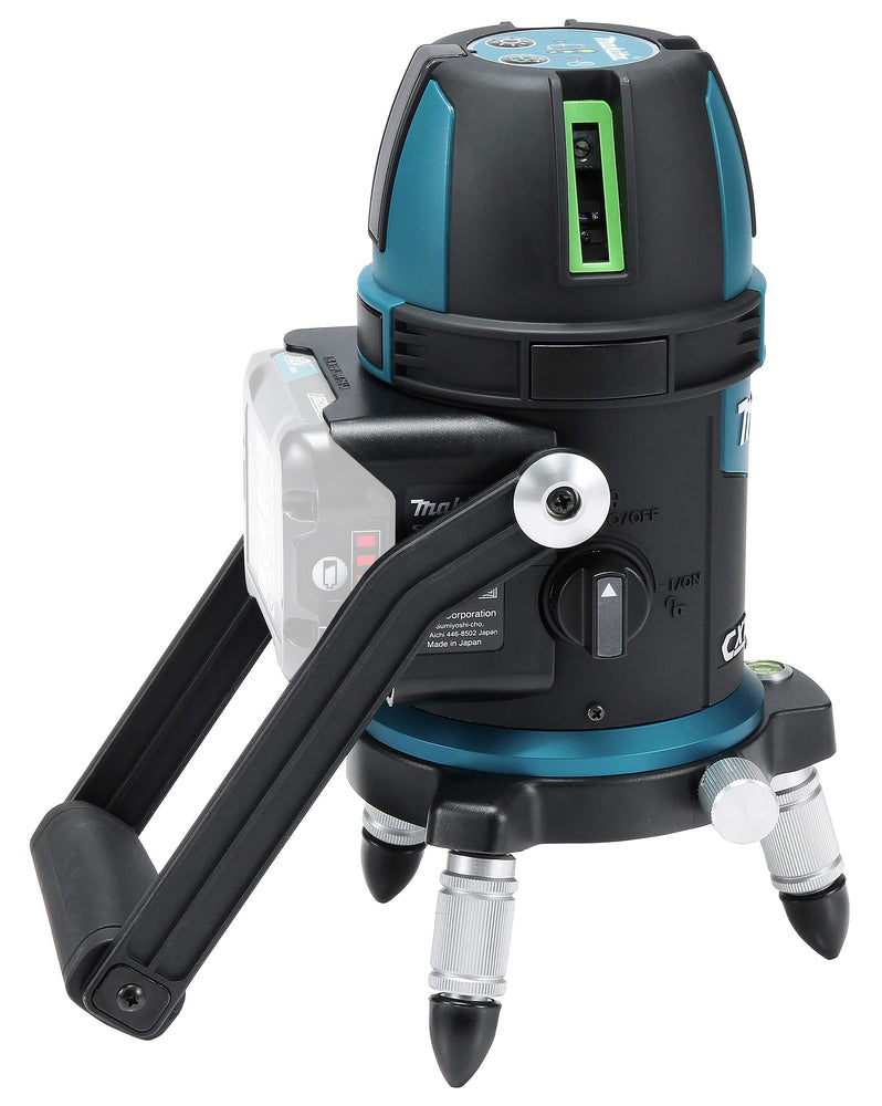 Makita Akku-Multilinienlaser – grüne Linien, selbstnivellierend, IP54 & 28 h Laufzeit - SK312GDZ